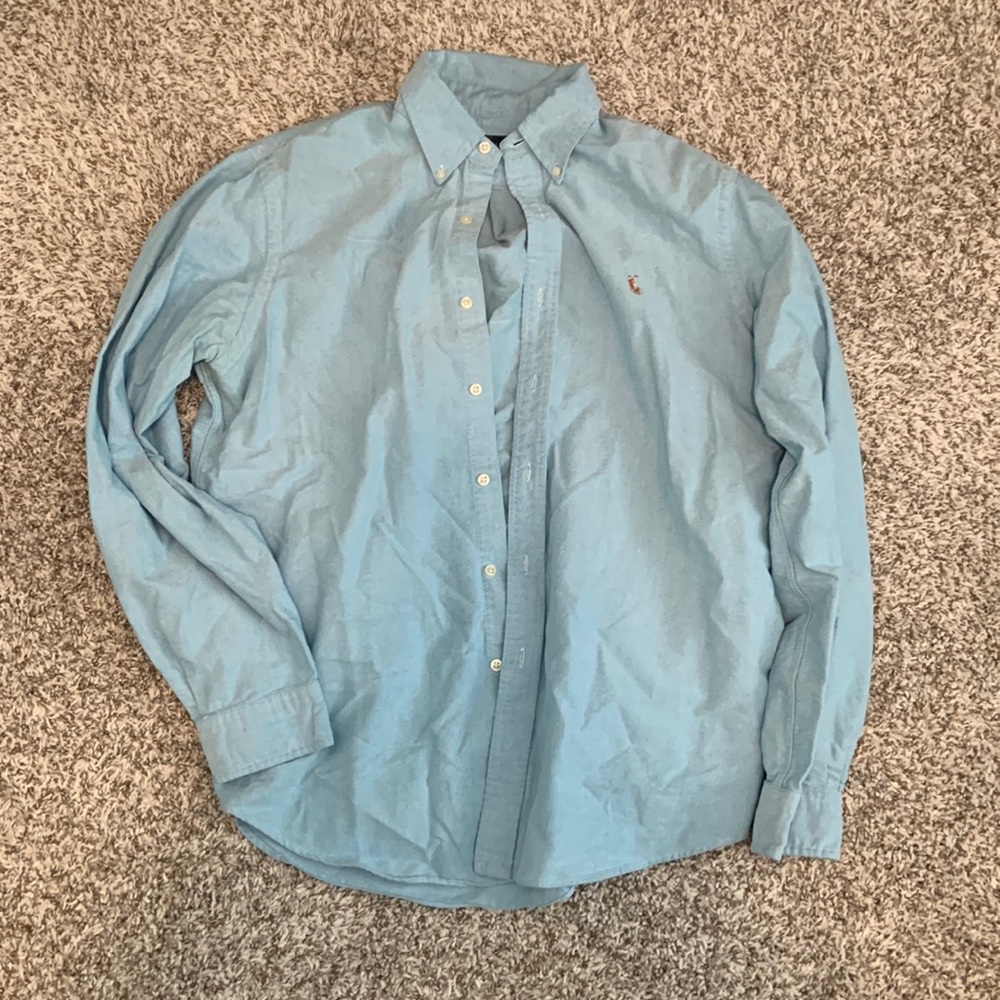 Men’s Polo Blue Button Down